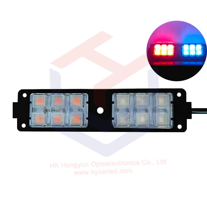 Yellow Blue 12LED Flashing Warning Light