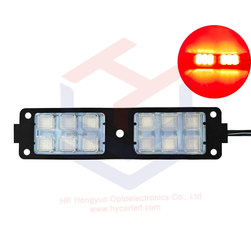 Yellow Blue 12LED Flashing Warning Light