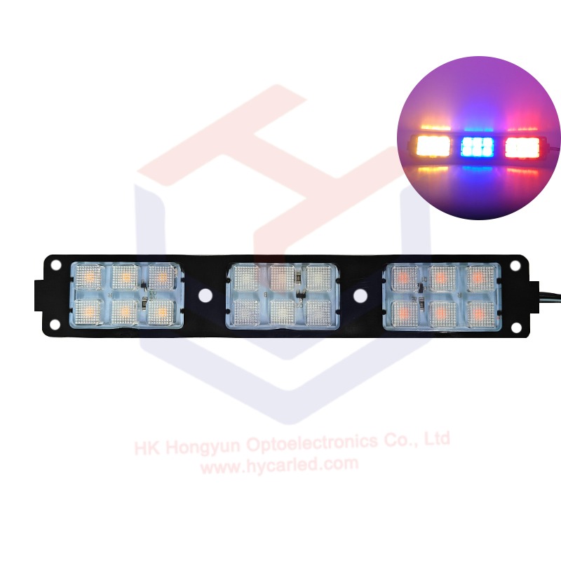 Yellow Blue 18LED Flashing Warning Light